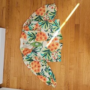 NWT Farm rio XL pineapple bloom knit cardigan